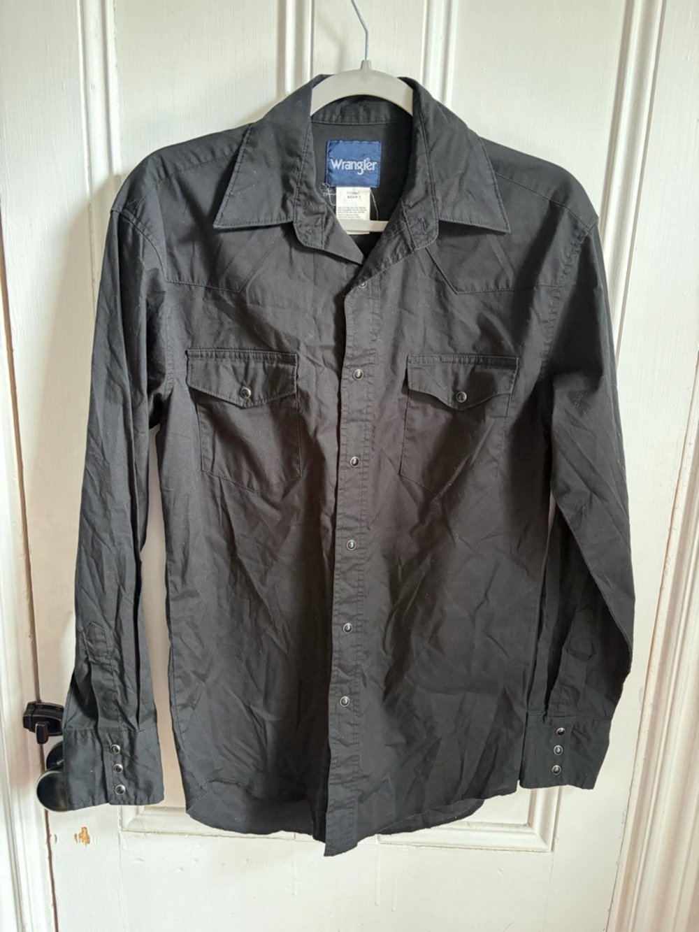 Wrangler Black Long-Sleeve Western Shirt
